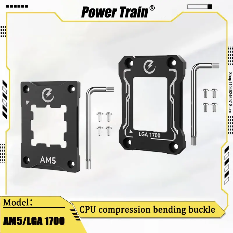 

Кронштейн Power Train AM5 LGA1700 AMD Intel CPU, манжета с защитой от изгиба, бесшовная установка, аксессуары для ПК из алюминиевого сплава
