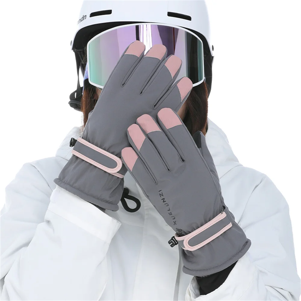 1/2PCS Winter Gloves Ski Autumn And Winter Thicken Windproof The New Ski Supplies Popular Outdoor Gloves Outdoor Plus Velvet