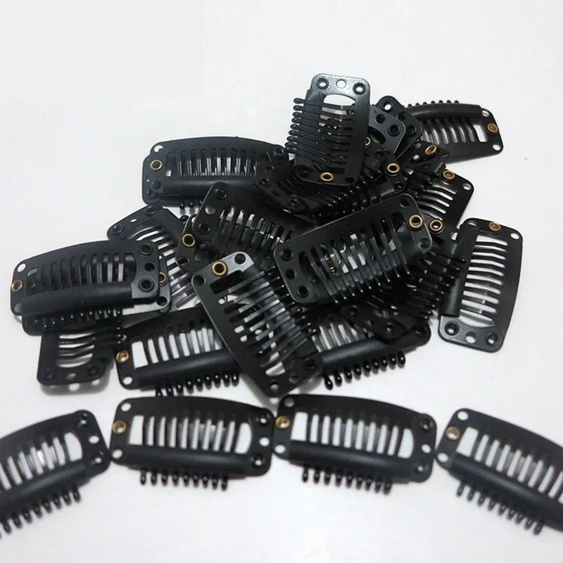 

500pcs 3.2cm 9-tooth Drop-shaped BB clip Invisible Hair Extension Tool Wig Clip Hair Clips for Wigs Wig Tools