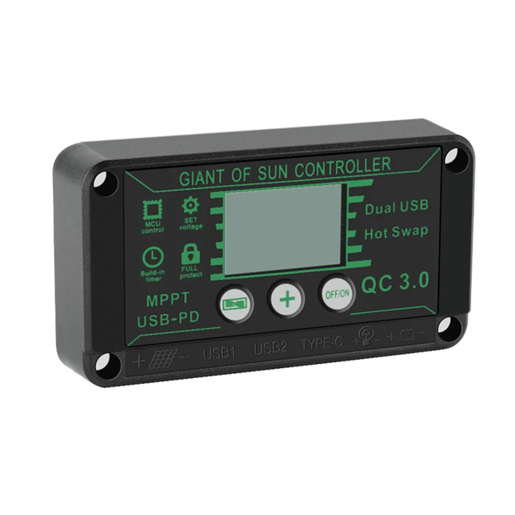 Electronic Component MPPT Charge Controller Black Efficient And Reliable Part Name Plastic Electronic Component