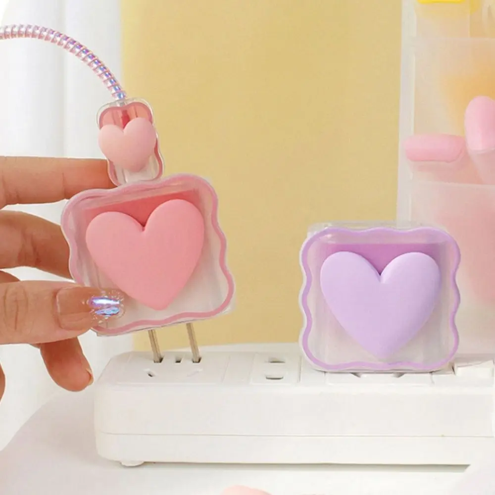 18/20W Cute Transparent Charging Cable Protector Charger Head Cover Data Line Cover Cable Protector Case For iPhone