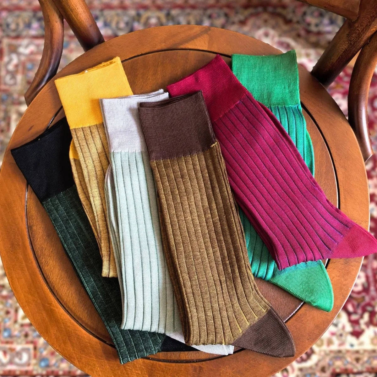 

3 Pairs/Lot Man Long Socks Cotton Striped Business Breathable Silk Socks Autumn and Winter Formal Dress Sock