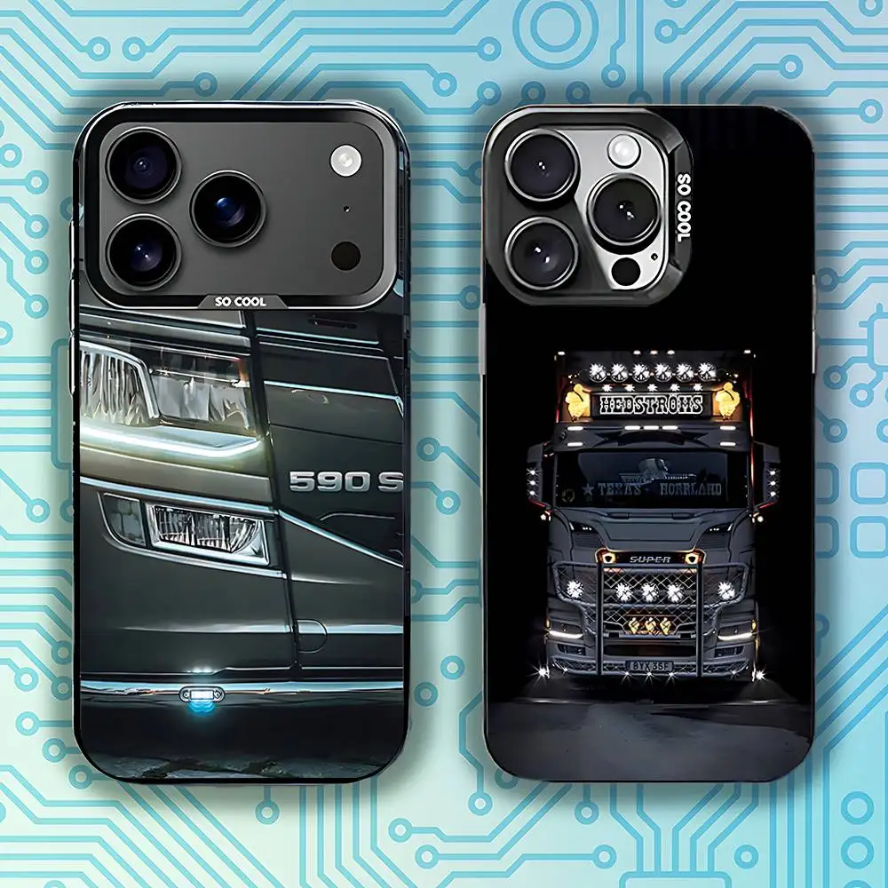 

Trucks SA-AB Cars Phone Case For iPhone 17,16,15,14,13,12,11,Pro,Max,Plus,E,Air,Mini Black Tpu Cover