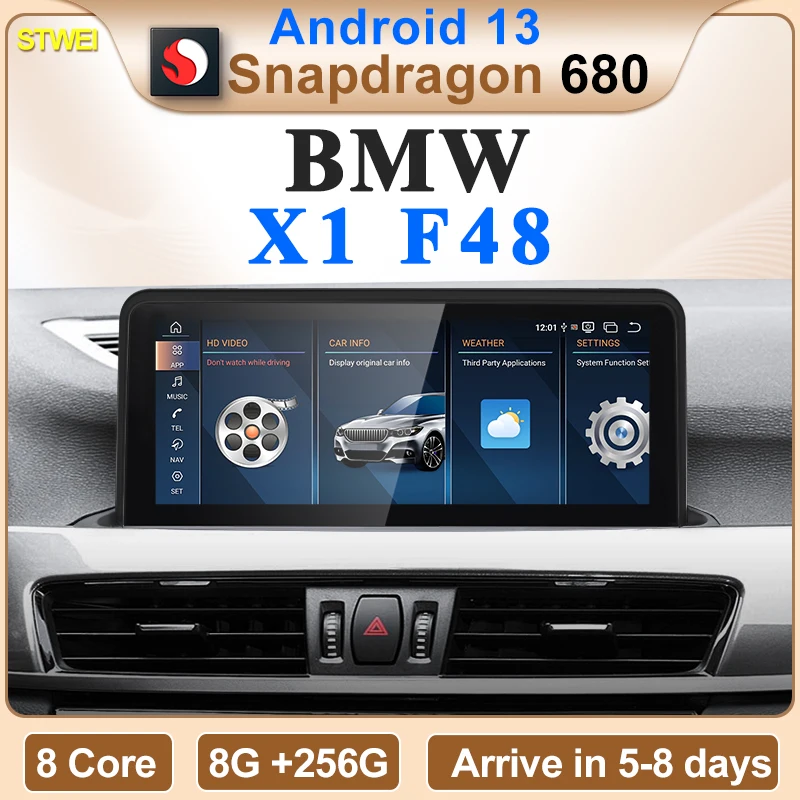 

2024 New ID6 ID7 ID8 Android 13 Qualcomm680 Snapdragon6225 8GB 256GB 8.8inch For BMW X1 F48 2014-2020 NBT EVO Car CarPlay AUTO