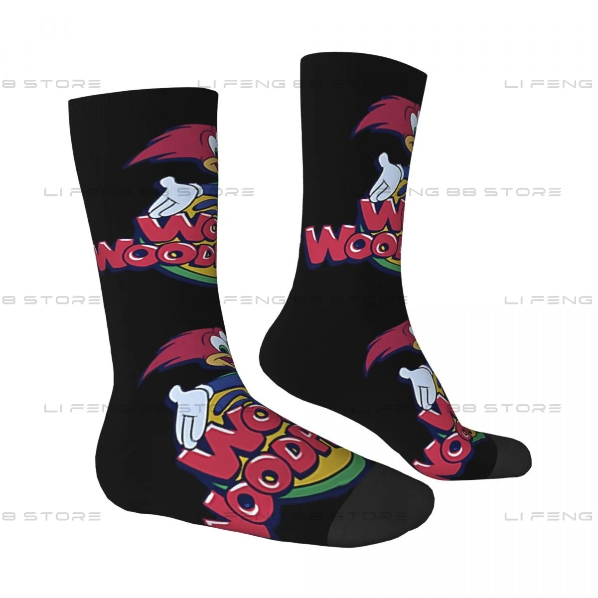 Woodpecker Logo Cartoon Unisex Winter Socks Windproof Happy Socks Street Style Crazy Sock