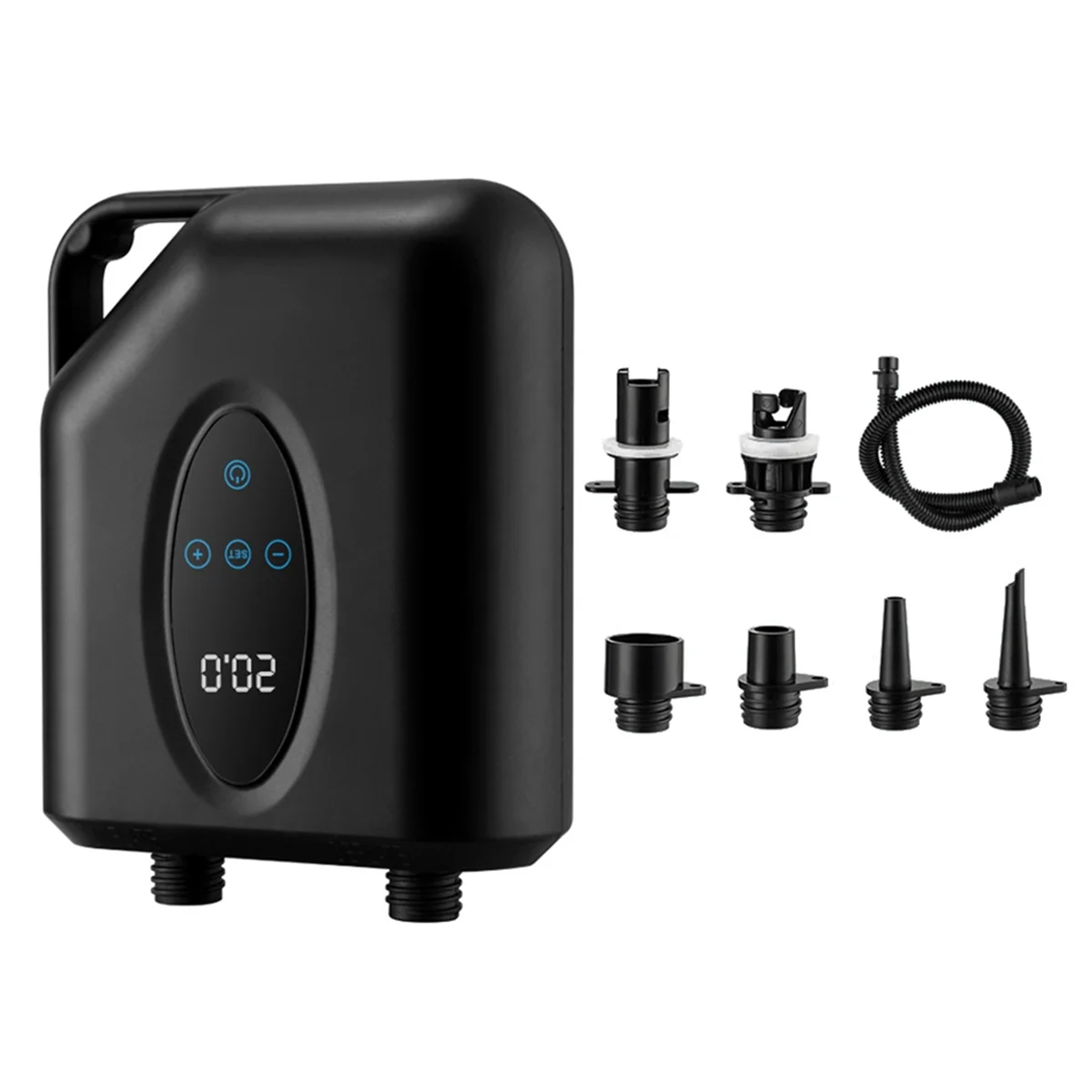 Pompa di aria elettrica portatile 20PSI Compressore per paddle board ad alta pressione Pompa di gonfiaggio e sgonfiaggio per barca da surf Sup A002