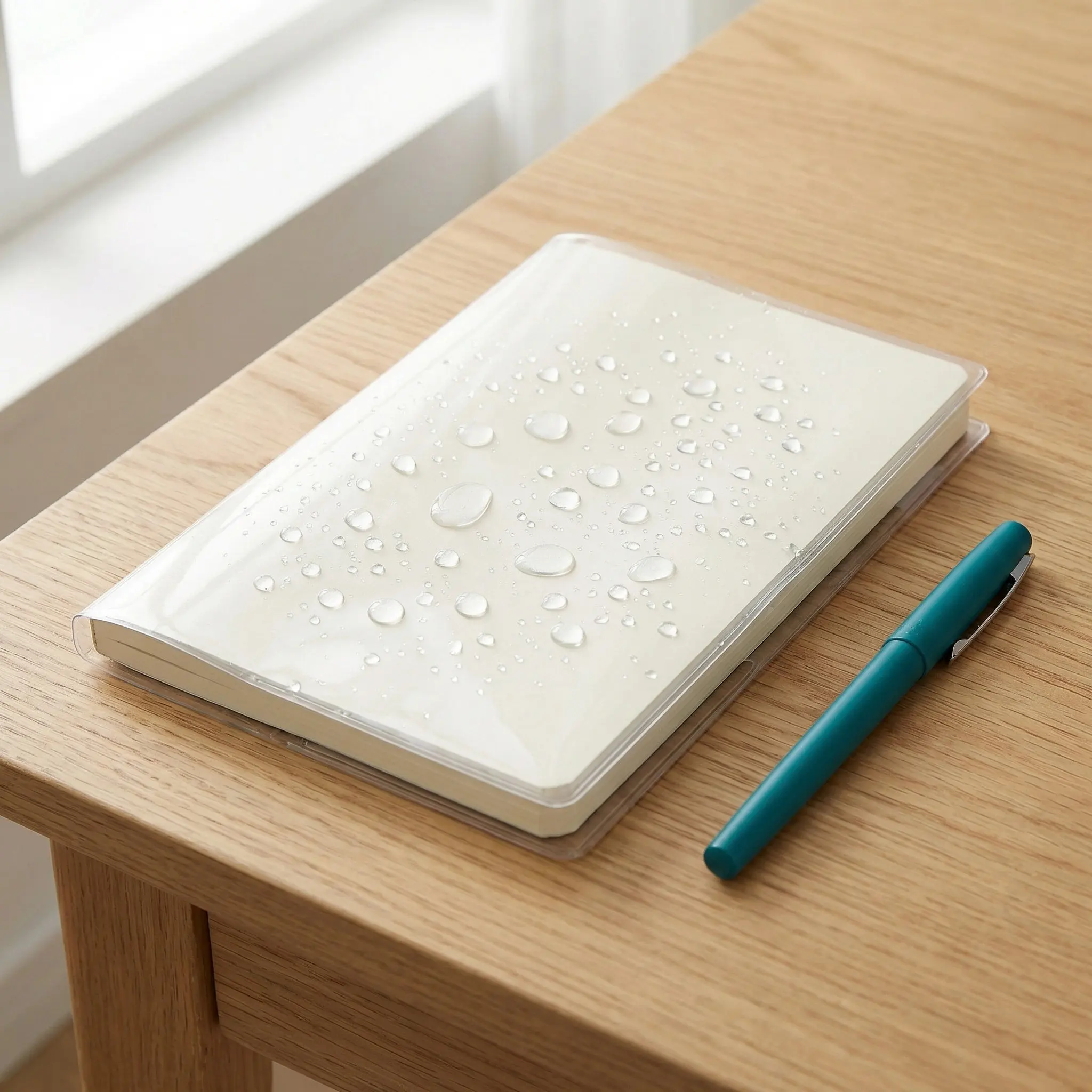 4Pcs Clear Notebook Covers PVC Waterproof Book Protector for 48K Journal Planner Hardback Book Protection School Office Use view 3