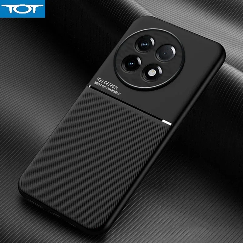 

Чехол для OnePlus ACE 5 5G, роскошный кожаный автомобильный магнитный держатель, чехол для телефона OnePlus Ace5 ace5, мягкая рамка, противоударная задняя крышка