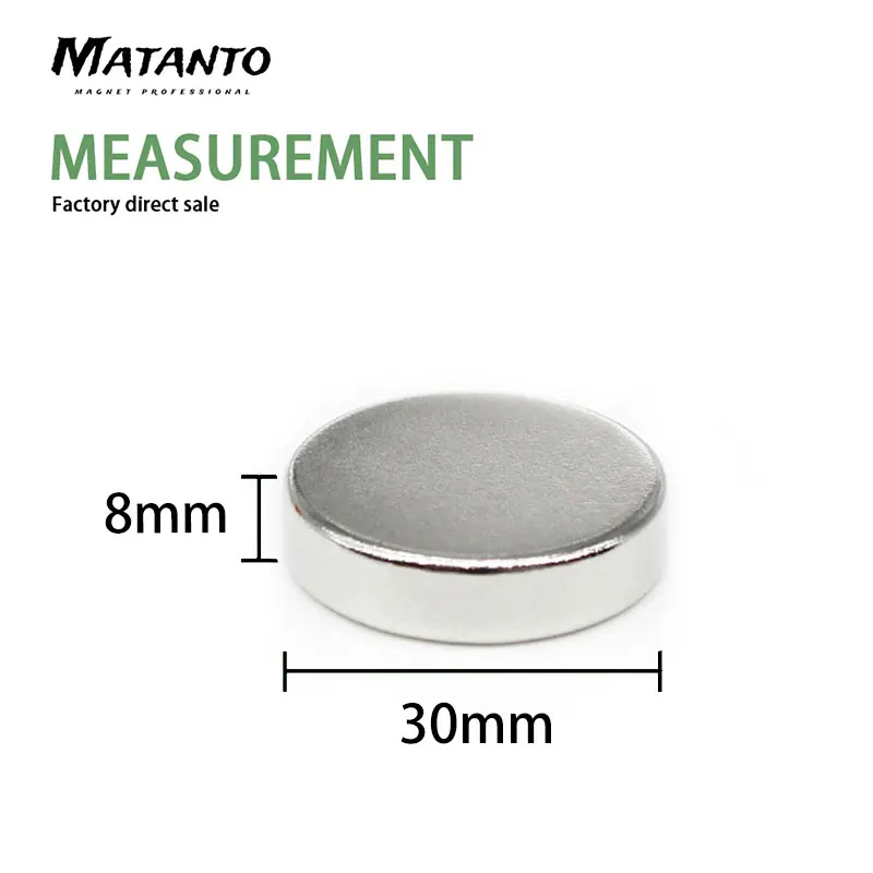 1/2/5/10PCS 30x8 Big Round Search Magnet 30mm X 8mm Rare Earth Neodymium Magnet 30x8mm N35 Permanent Magnet Strong 30*8 MM