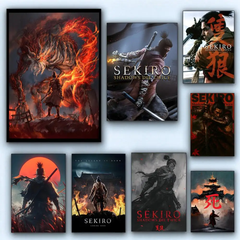 game Sekiro: Shadows Die Twice Poster Wall Posters Self-Adhesive Wall Stickers Home Decoration for Bedroom Living Room