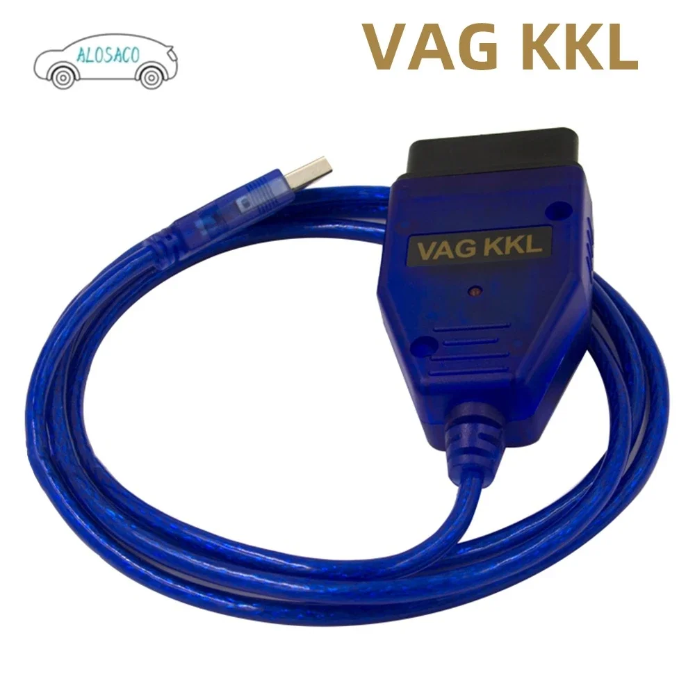 Free shippingHigh-Quality Diagnostic Threads VAG KKL 409.1 OBD2 USB Cable VAG409 OBD2 USB KKL COM 409.1 Interface CH340T FT232RL