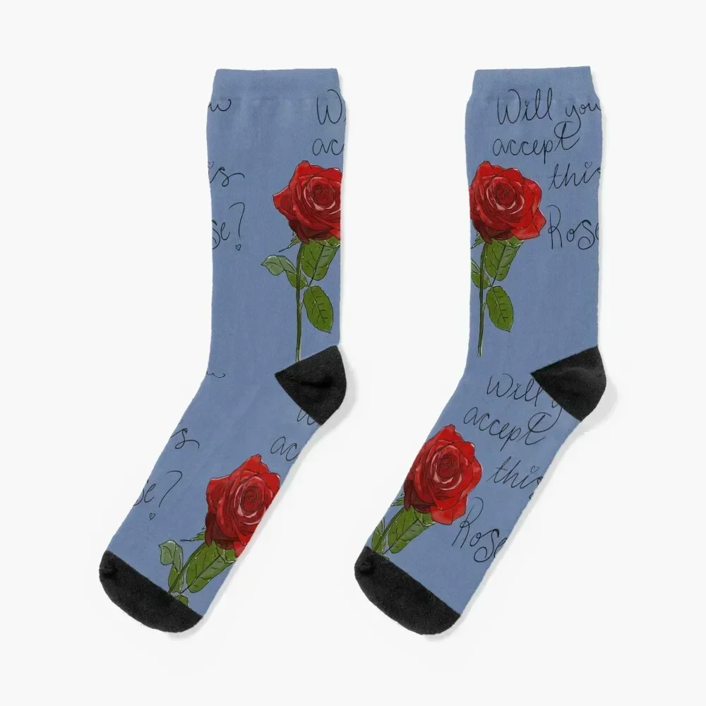 

The Bachelor "Will you Accept this Rose" 2020 Socks happy Crossfit set floor Men Socks Luxury Brand Women's