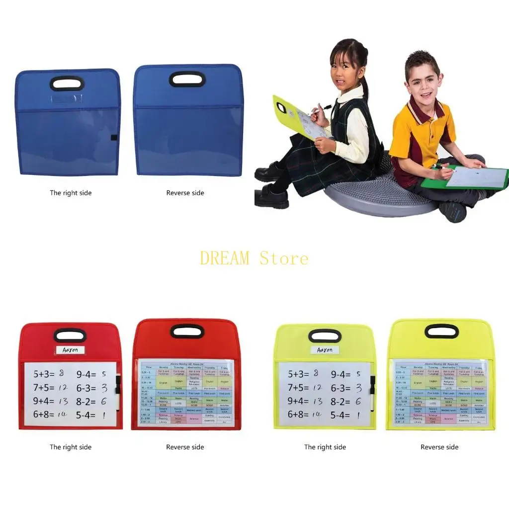 Dry Erases Pockets Whiteboard Reusable Dry Erases Sleeve Write And Wipe Drawing best sale