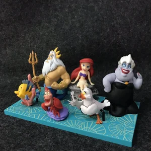 4-8cm 6pcs Disney La pequeña sirena princesa Ariel Sebastian Fish Fish King Triton Scuttle Ursula Figura WCF Modelo Juguete Regalo 8 Mejores cifras de WCF de ventas - №5