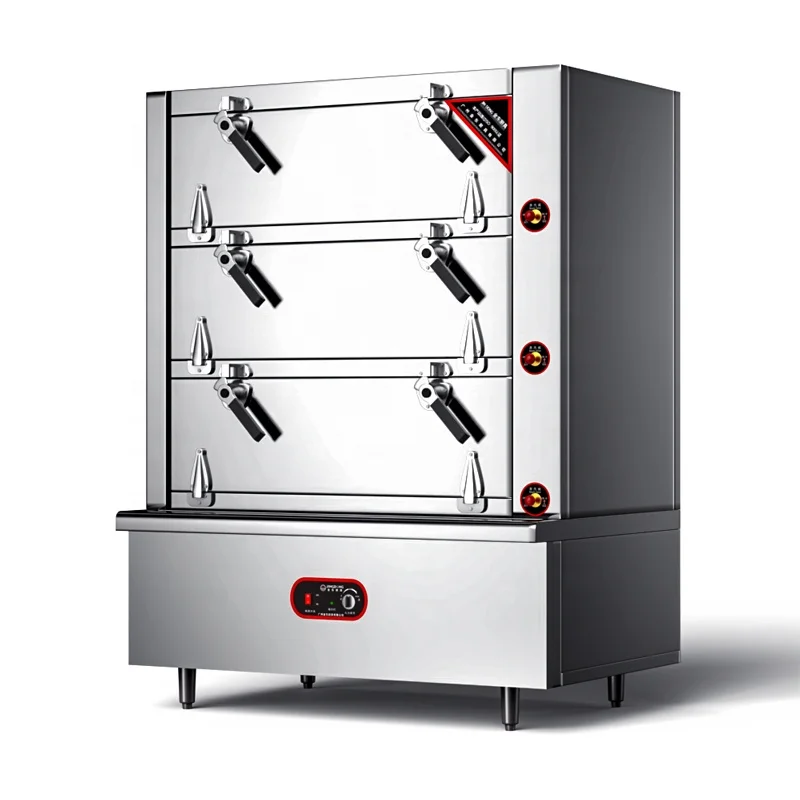 

Электрическая пароварка для риса Deck для ресторана, отеля, коммерческого газа, автоматический шкаф на пару 3.