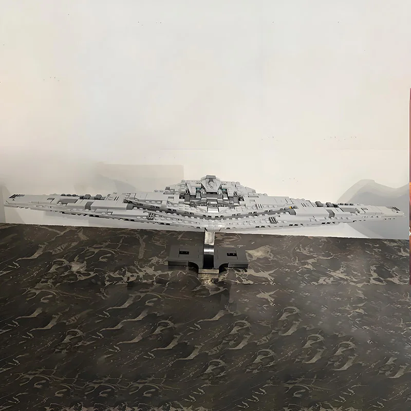 Nuevo MOC, el líder supremo, barco con bandera de Snoke, supremacia del último nave espeluznante Jedi, bloques de construcción, juguetes de bloques de montaje DIY