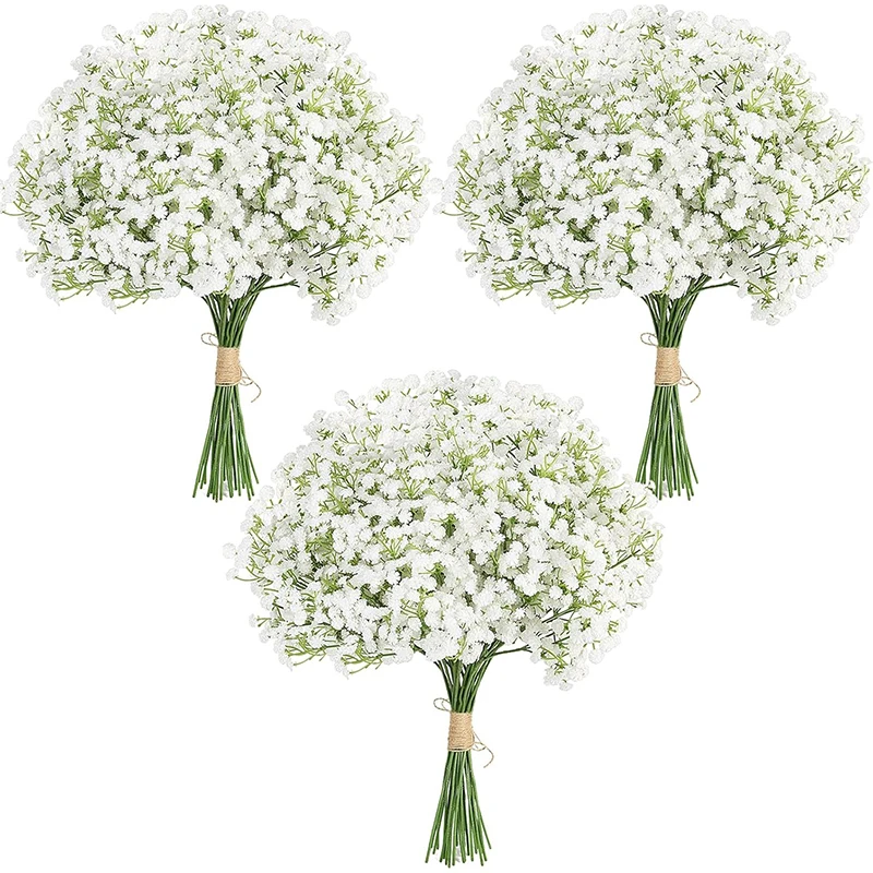 

10Pcs/lot Artificial Plastics Flower Gypsophila Outdoor Garden Party Courtyard Home Vases Table Wedding Bridal Bouquet DIY Gifts