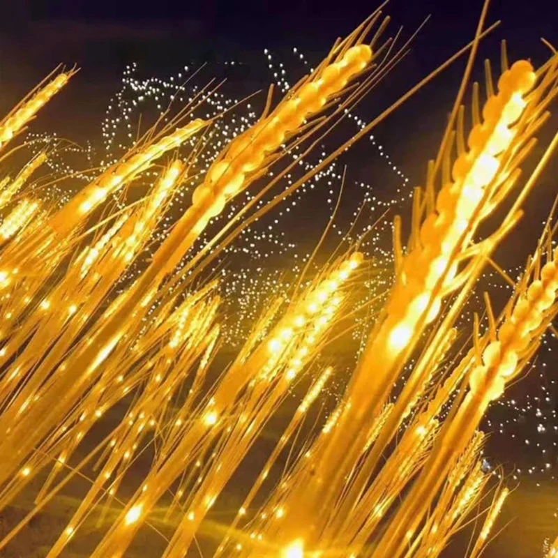 LED 태양광 발전 야외 조명 목가적 밀 귀 모양 야외 지상 램프 45BE