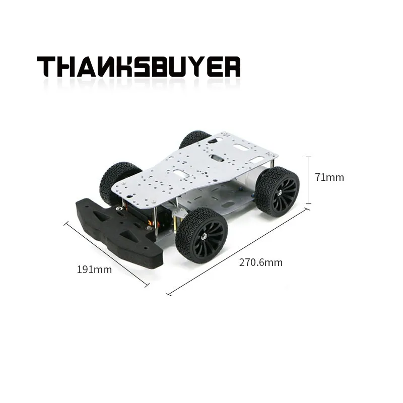 

R3 Robot Chassis Kit Robot Car Chassis (Ackerman Chassis) w/ 1:30 12V Motor 13PPR Hall Encoder