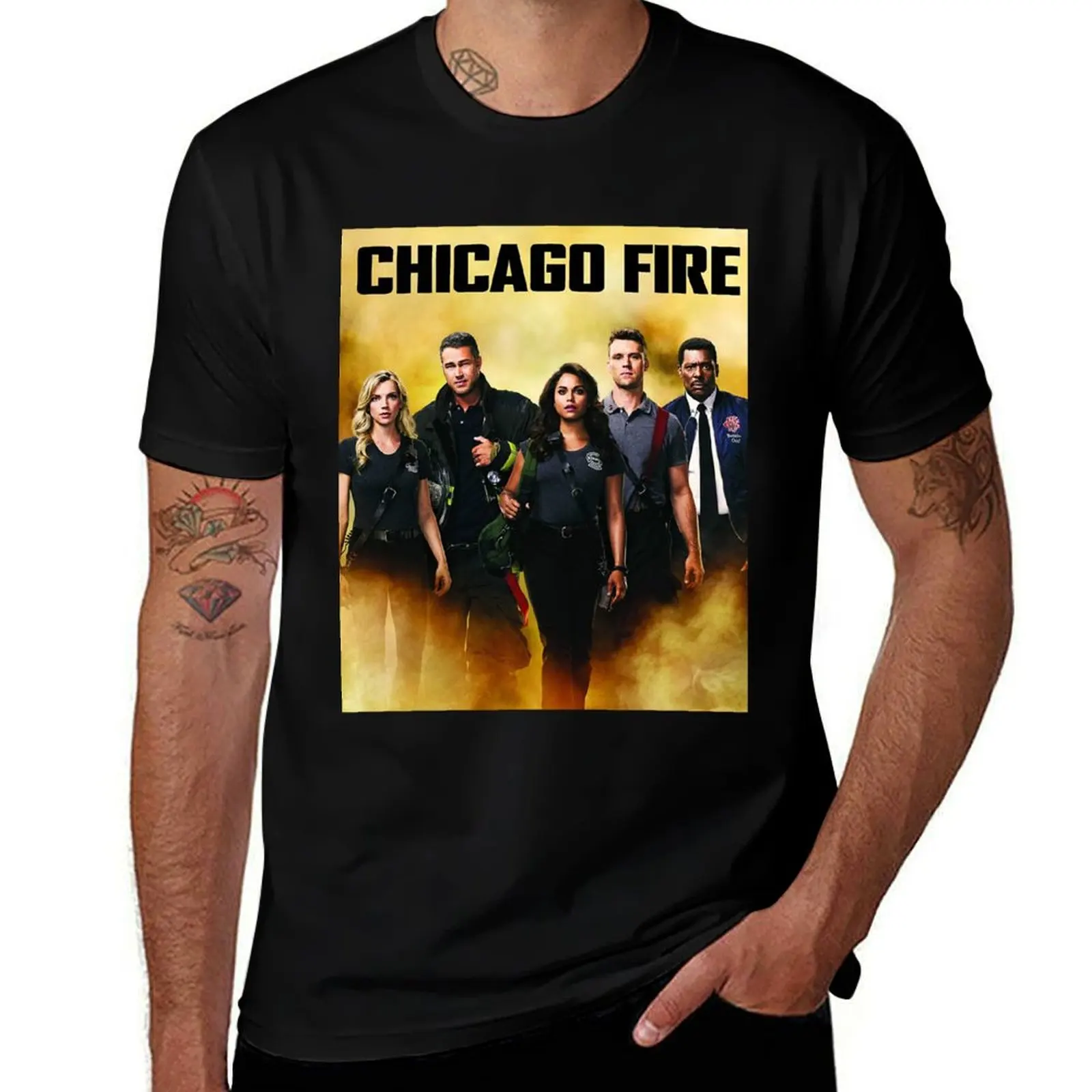 

Chicago Fire one T-Shirt man t shirt designer cotton t shirts high quality man t shirts high quality luxury brand T-Shirt