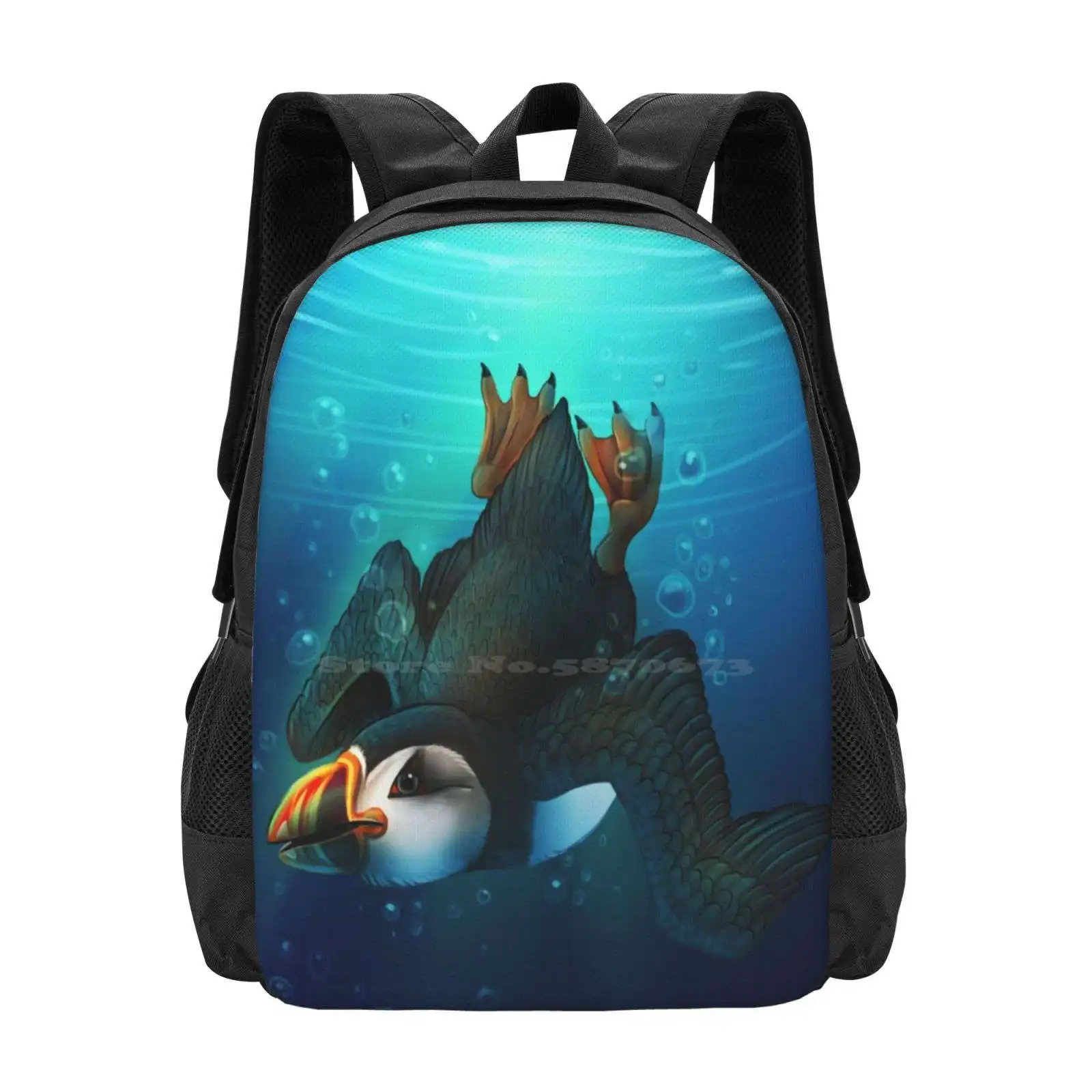 Puffin School Bags Travel Laptop Backpack Puffins Skidar Birds