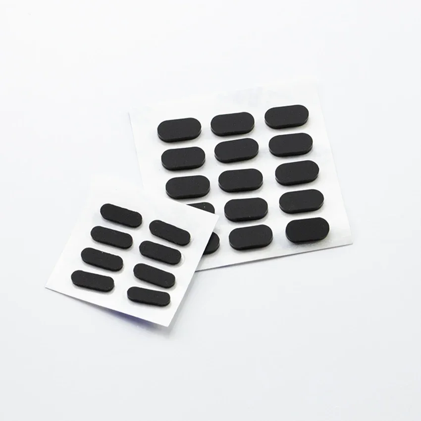 10Pc Tappetino ovale in gomma siliconica autoadesiva Attrezzatura per armadio Piedini antiscivolo Protezioni per pavimenti Larghezza 3 - 5mm Spessore 1,5mm