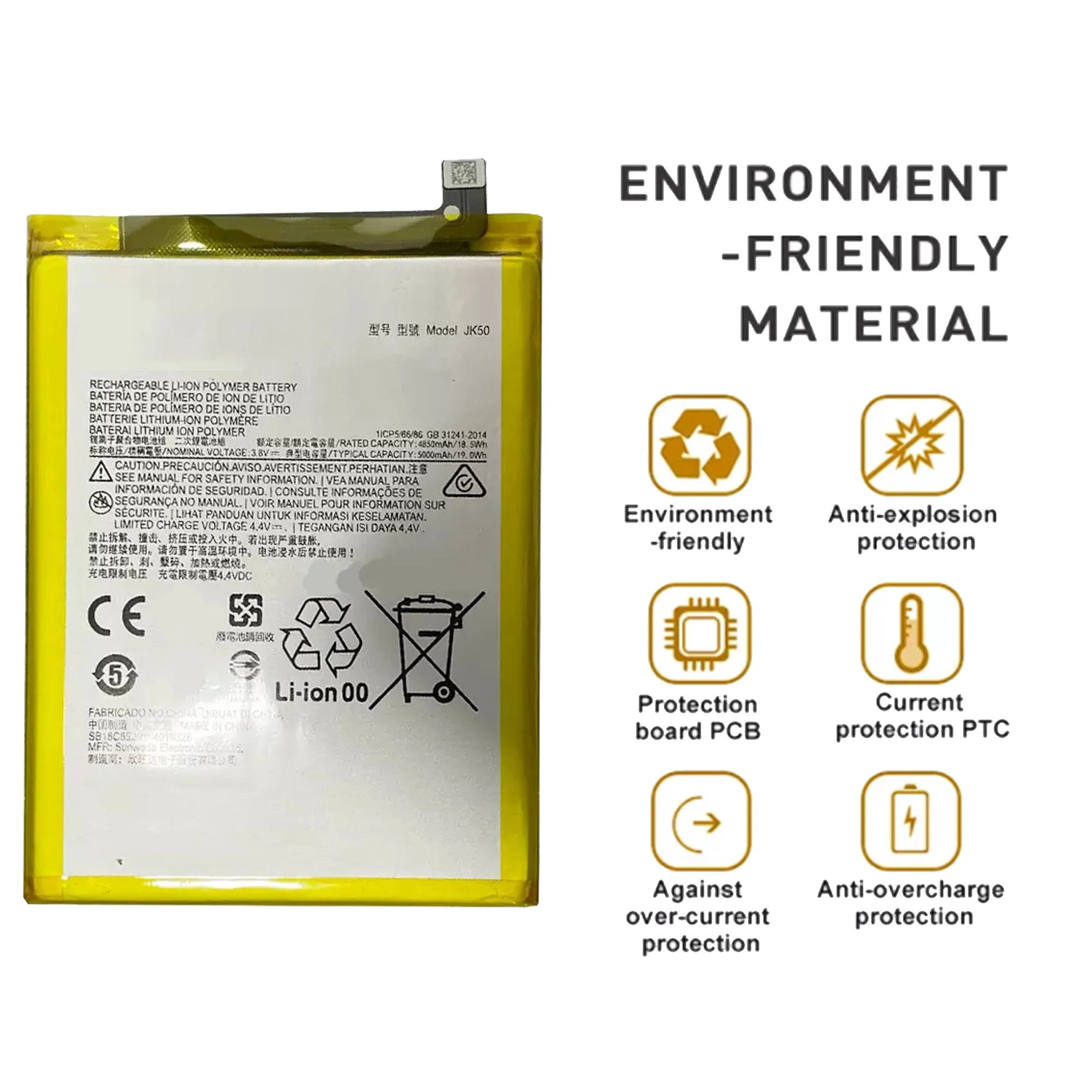 JK50 Battery For Motorola G7 Power Moto G POWER 2022 / G20 / G31 Battery Original Capacity Replacement Mobile Phone Batteries