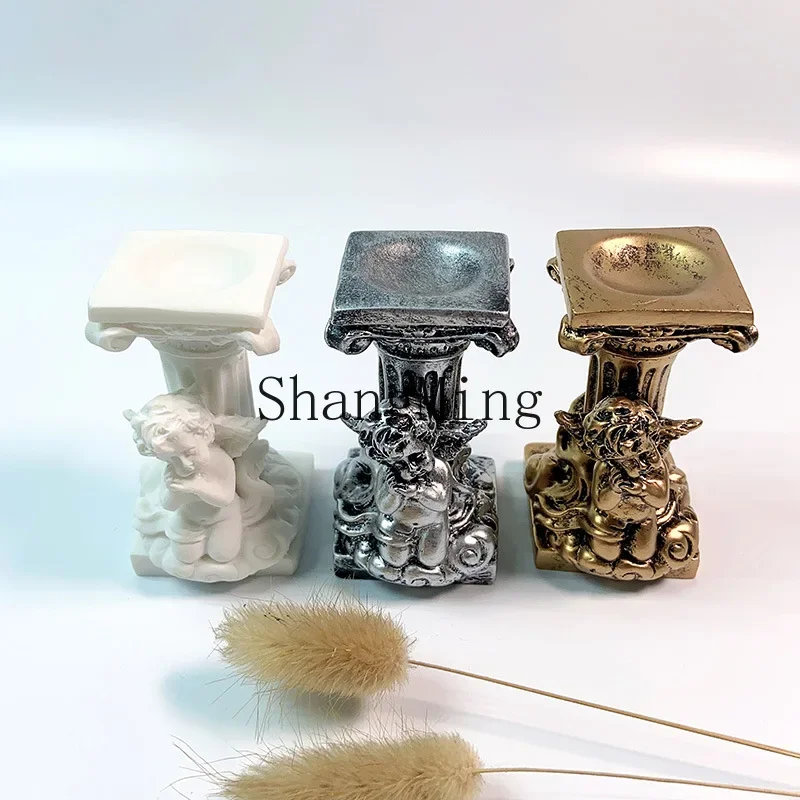 

CLL resin ball seat, crystal ball base, Roman column, little angel, spherical ore standard storage ornament