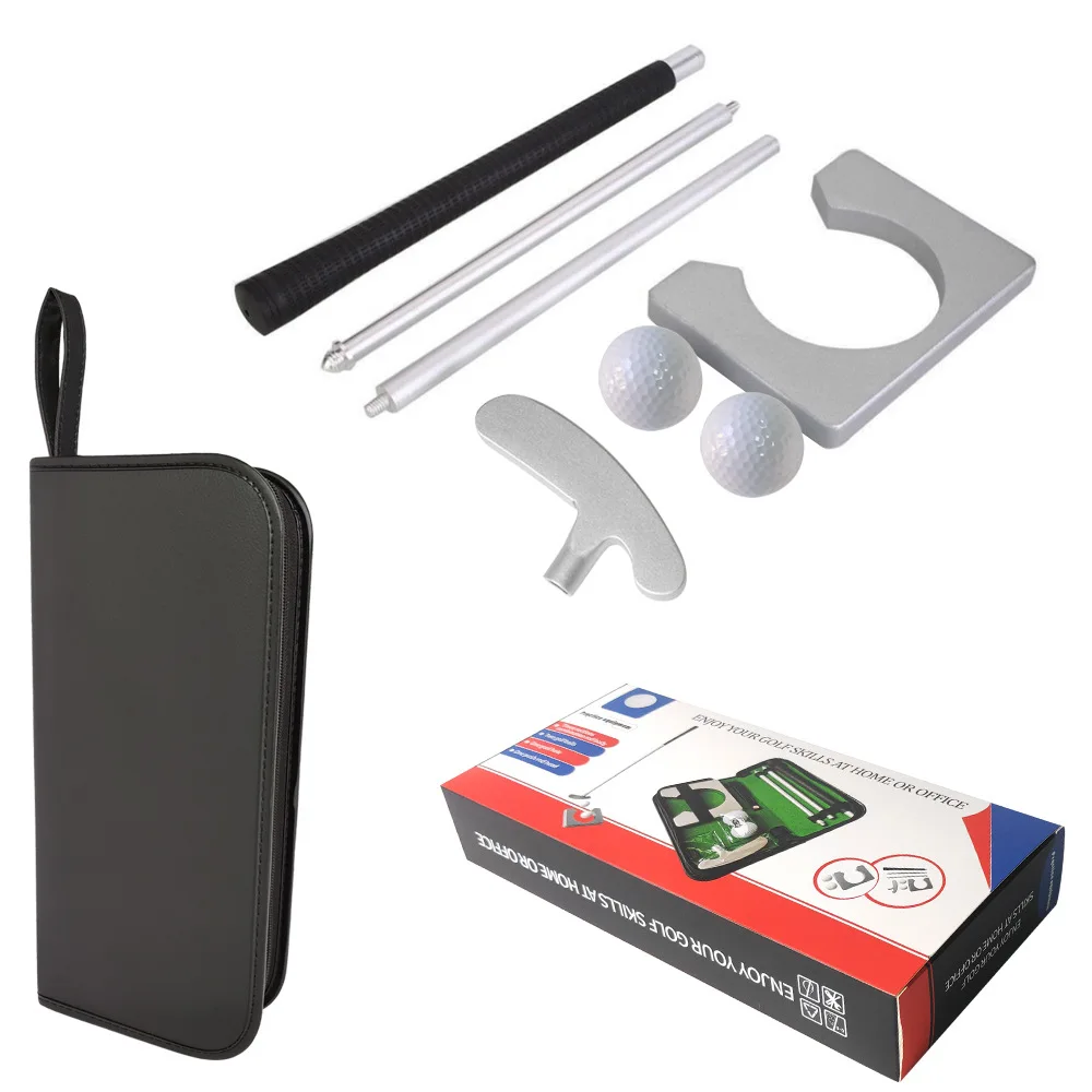 Golf Training Club Mini Equipment Practice Kit Training Aids Tool Portable Golf Putter Practicee Set Travel Indoor