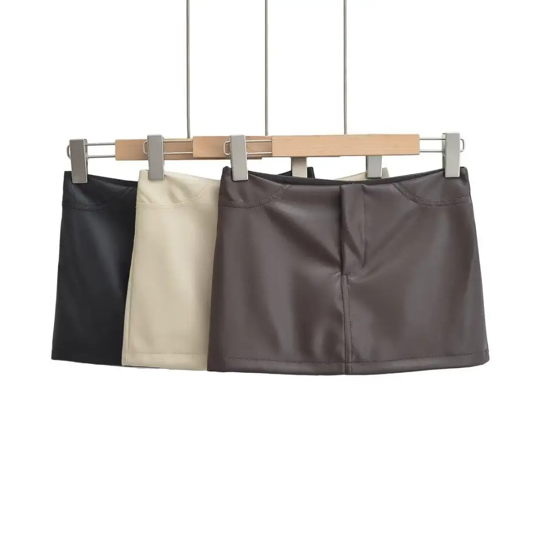 

Кожаная юбка ort с низкой талией для женщин Briti Sle Юбка трапециевидной формы из полиэфирного волокна Home Busin Подходит для крыла летучей мыши pe