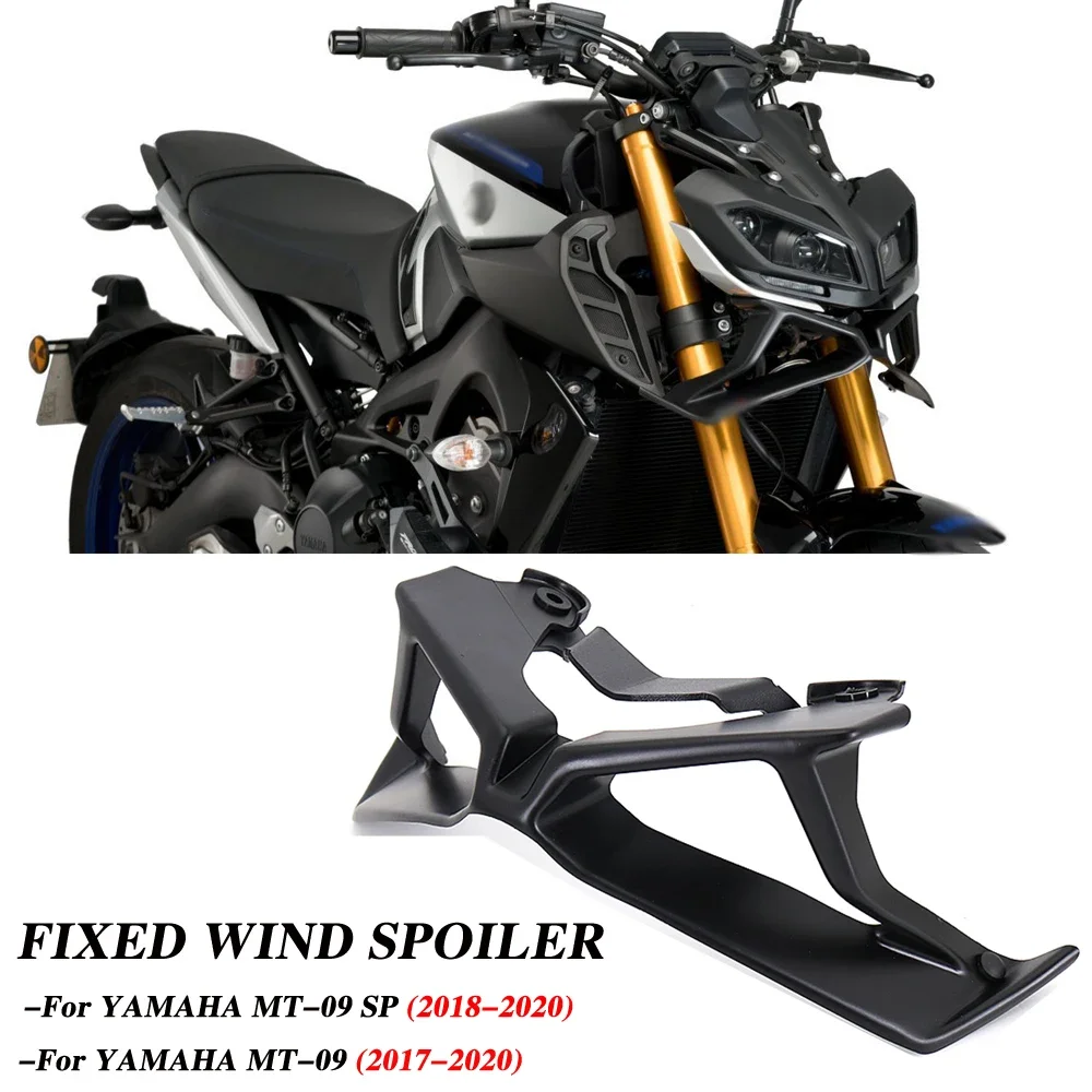 New Black Motorcycle Accessories mt09 Front Downforce Naked Frontal Spoilers For YAMAHA MT 09 MT-09 MT09 SP 2017 2018 2019 2020