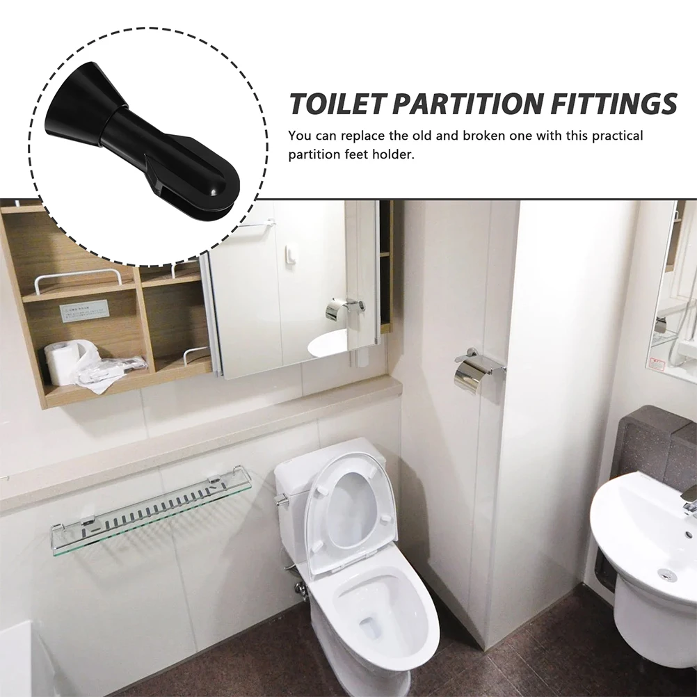 

2Pcs Adjustable Feet Plastic Bathroom Support Legs Bracket Toilet Partition Hardware For Restroom Easy Installation