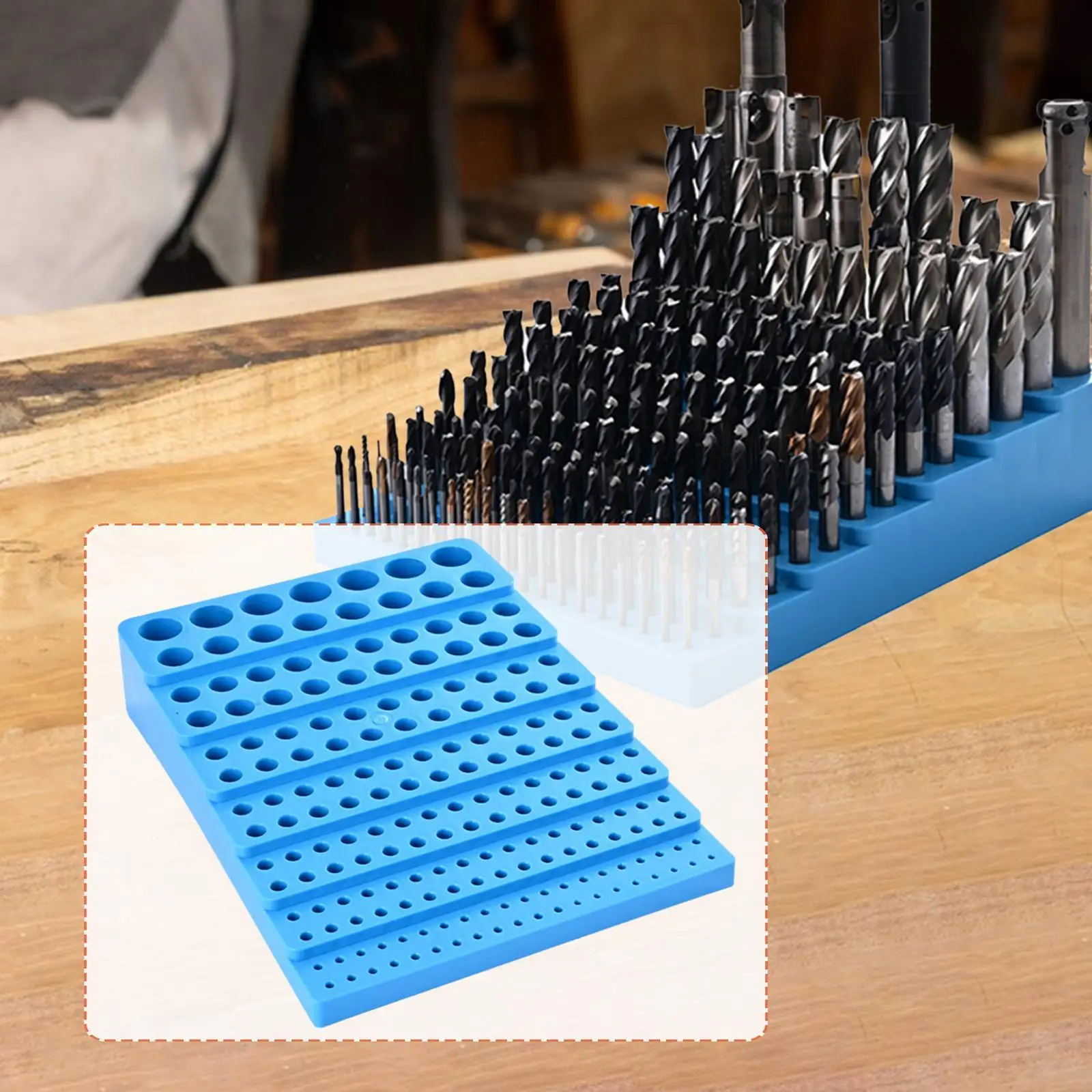 

187 Hole Milling Cutter Storage Box Bit Organizer Durable PP Material Accessory Dispenser Tool Parts Holder for Workshop