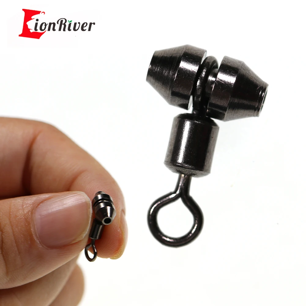 LIONRIVER 3 Way Bearing Swivels  Heavy Duty Cross Line Rolling Swivels Freshwater Saltwater Fishing Rigs Connector Accessories