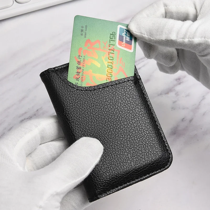 Porte-cartes Portable mince, nouveau Style, noir/café, Durable, Anti-démagnétisation, unisexe, essentiel quotidien pour cartes de crédit/de crédit