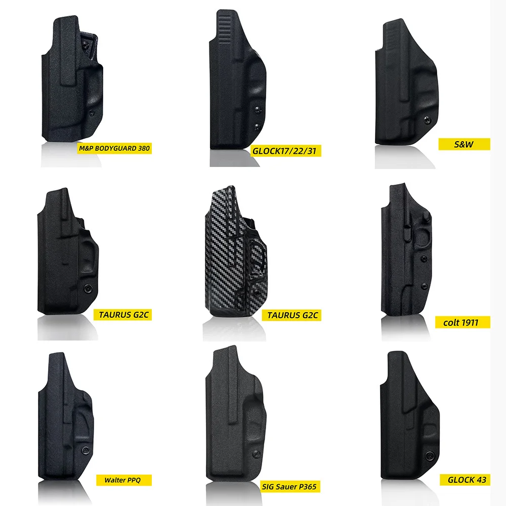 New Kydex Holster For Taurus G2c S&W Glock 17/22/31/43 Sig P365 Colt 1911 CZ Gun Holster IWB 9MM Pistol Holster Hidden Carry