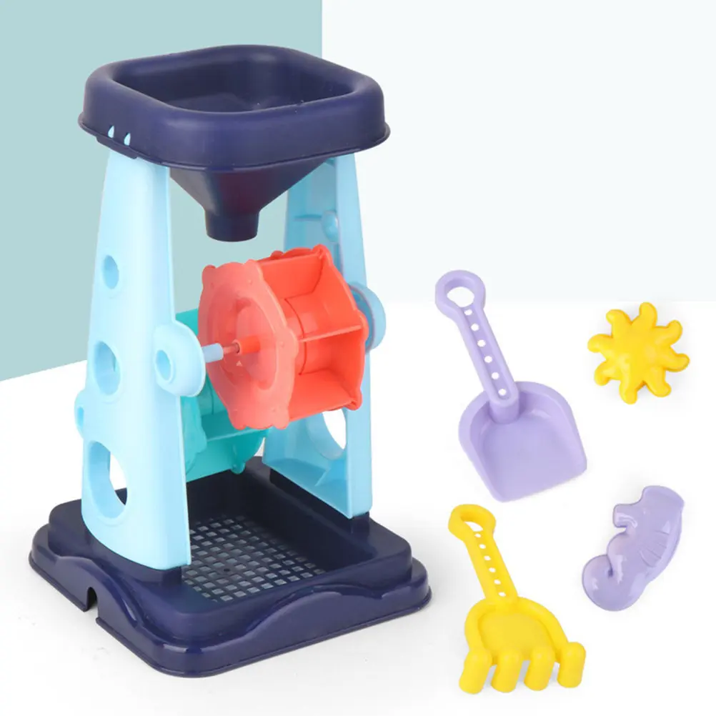 

5Pcs Kids Sand Hourglass Beach Set Creative Tools Kit Shovel Sand Play for Children Toddlers Blue Random Colors