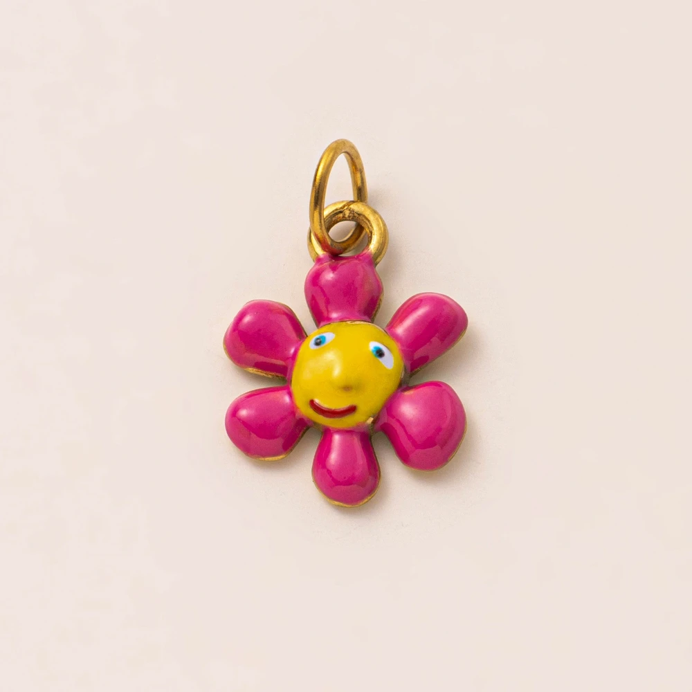 Modische und trendige Blumen-Eiscreme-Perlenmuschel-Blauauge-DIY-Anhänger-Charms für die Schmuckherstellung – Detail 5