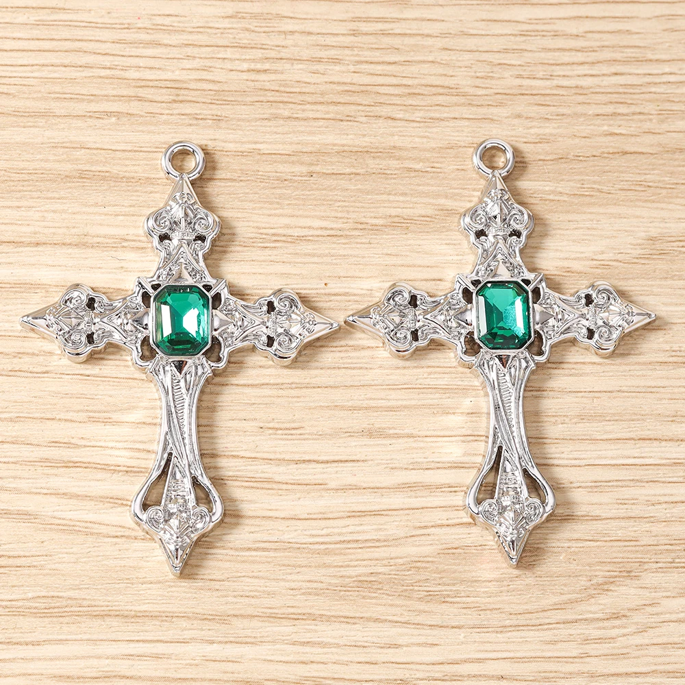Tusember 5 Stück 39*54mm Gothic Steampunk Kreuz Anhänger Charms Passend für Original Armband Halskette Damen Schmuckherstellung Geschenke – Detail 11