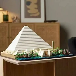 The Great Pyramid of Giza Model City Architecture Street View Compatible with MOC Building Blocks Set Diy Kit for Adults Toys