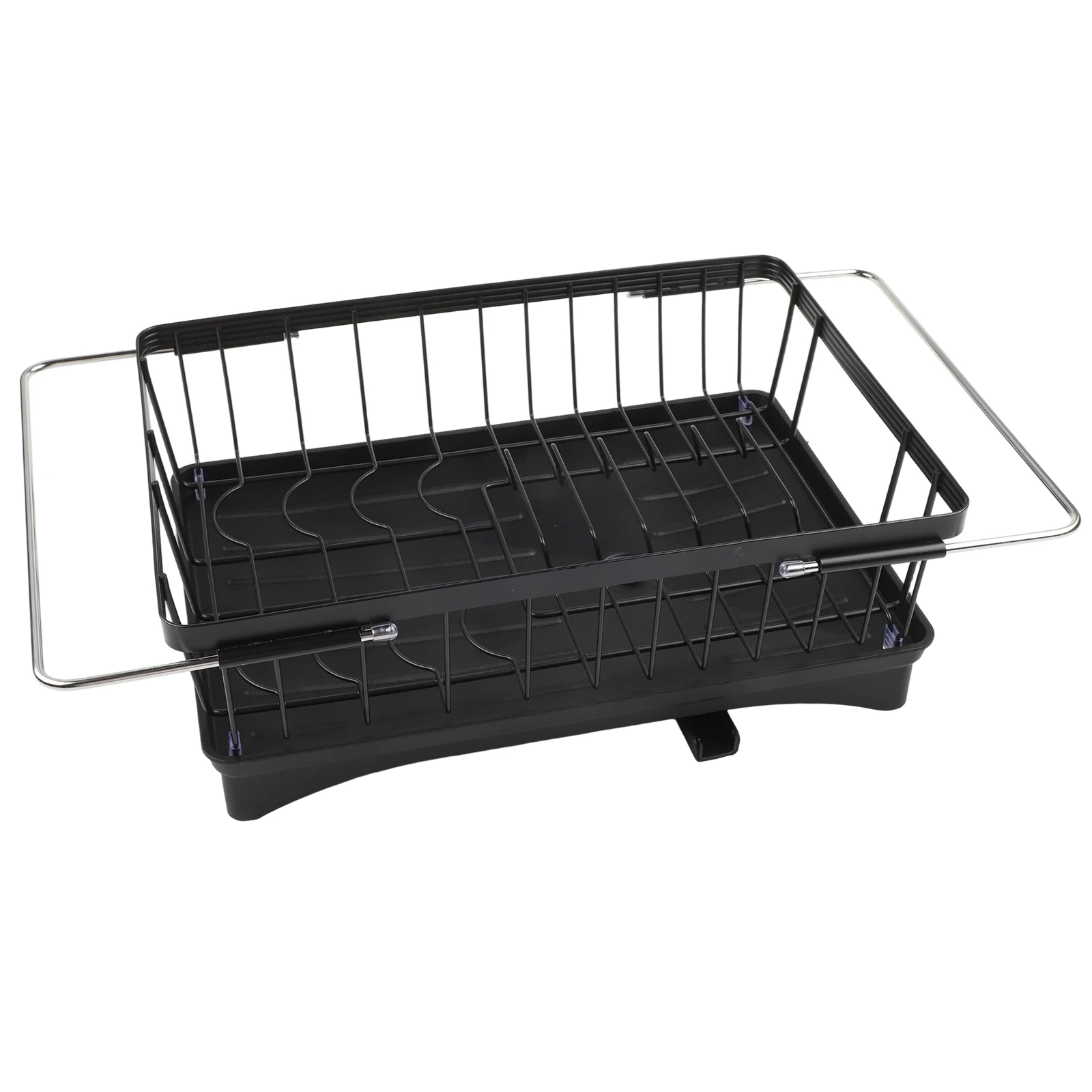 

Кухонная расширяемая сушилка для посуды Busy, компактная сушилка 37x28,5x11,5 см, удобный поворотный дренажный носик