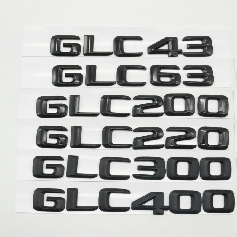 3 Colors For X253 GLC43 GLC63 GLC200 GLC220 GLC250 GLC300 GLC350 GLC500 GLC550 Emblem Logo Script Decal