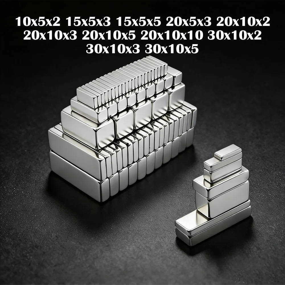 10-50Pcs Super Powerful Magnet Block Magnet Neodymium Magnets NdfeB N35 Strong Permanent Magnetic Imanes Refrigerator Magnet