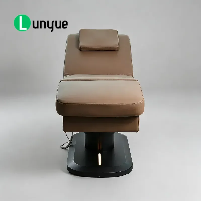 Three Motor Electric Beauty Massage Bed LED Base PVC Leather Chair For Spa Eyelash Clinic Hospital Hot Selling