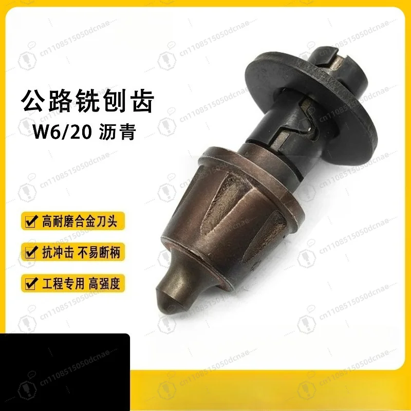 W6-20 Milling Picks Asphalt Road Cutting Teeth 20mm Shank Wear Resistant Bit Compatible With Wirtgen W2000 Milling Machine