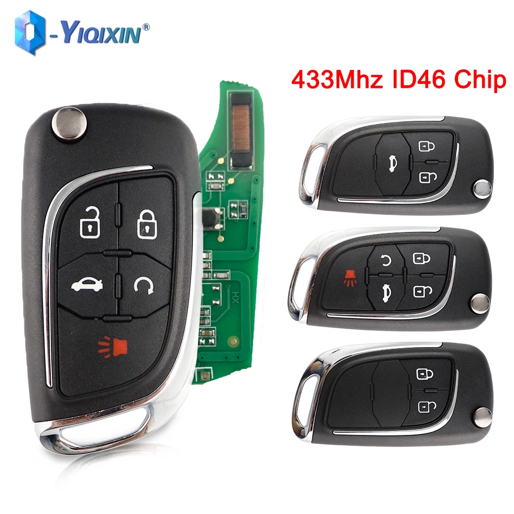 YIQIXIN Đổi Chìa Khóa Gập Cho Vauxhall Opel Astra J Corsa E Phù Hiệu Zafira C Karl Mokka Thác Adam 433Mhz ID46 Chip Điều Khiển Từ Xa