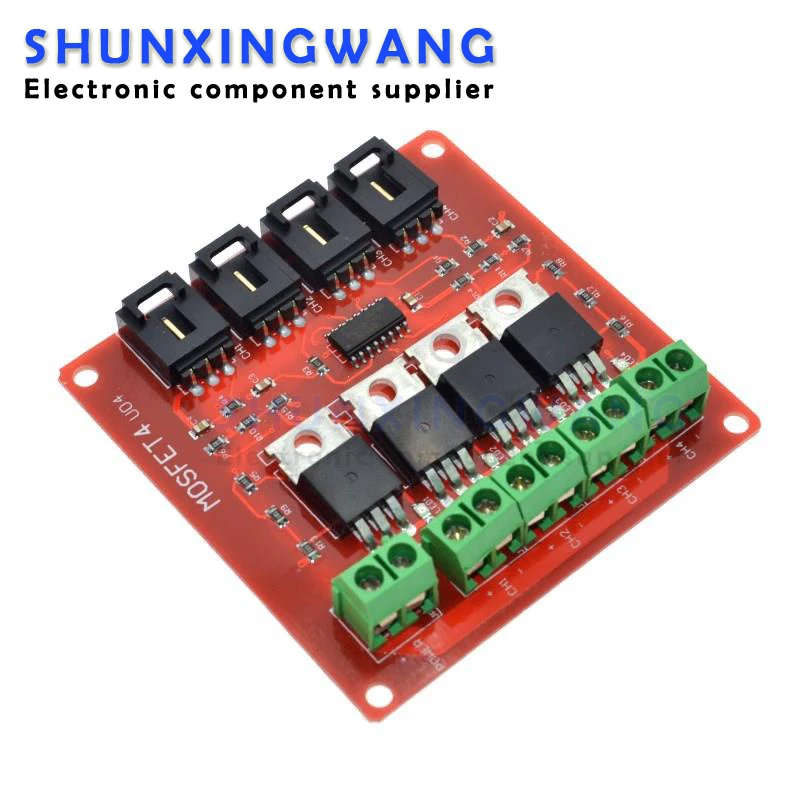 4 Channel Way Route MOSFET Button IRF540 V4.0+ MOSFET Switch Module For Arduino DC Motor Drive Dmimmer