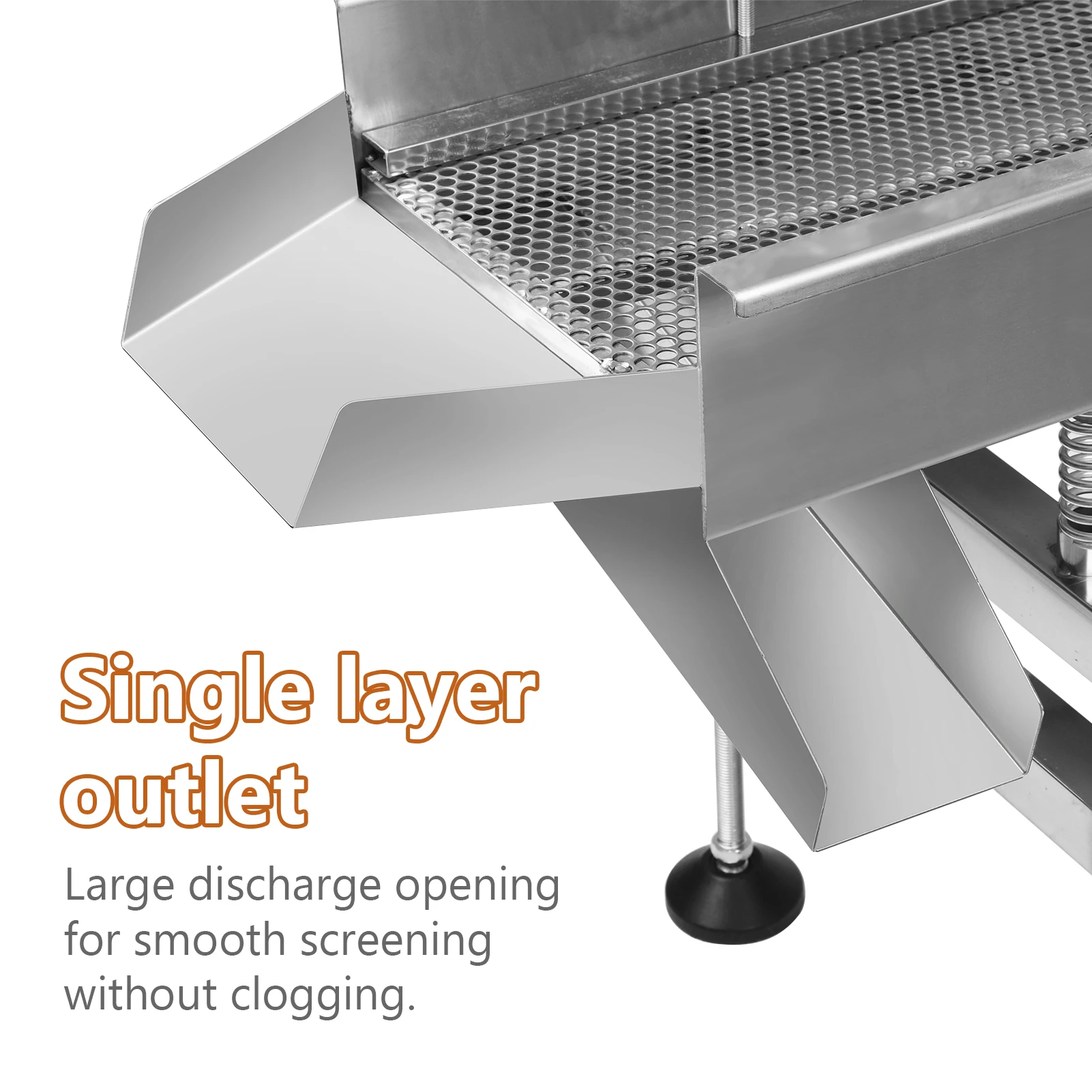 110V/220V Linear Vibration Sieve Screen Stainless Steel Vibration Separator for Particle Screening and Grading Double Motor