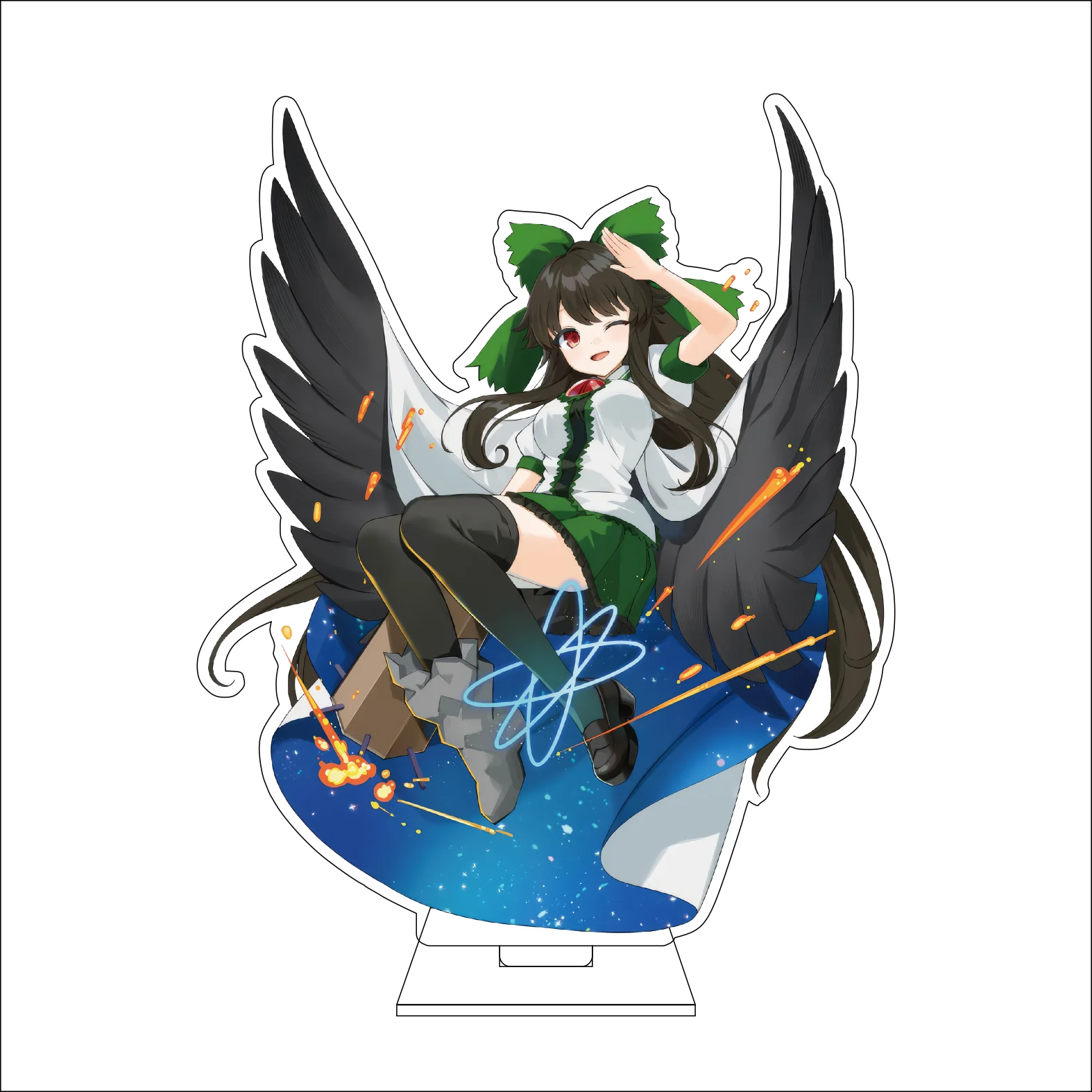 16CM Anime Touhou Project Cosplay Acrylic Figure Stand Plate Rumia Konpaku Youmu Izayoi Sakuya Hakurei Reimu Ornaments Gifts view 5