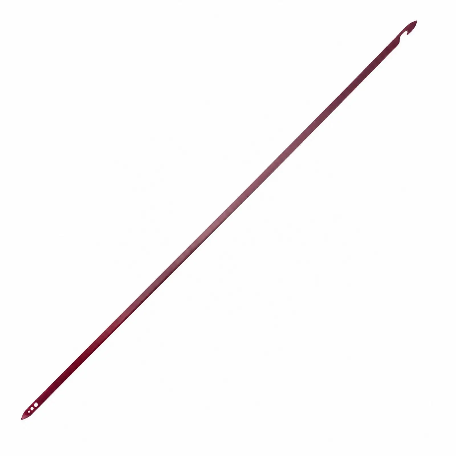 Red Plastic Vehicle Wire Puller Tool with Hook End and Multiple Wire Threading Holes